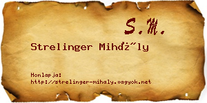 Strelinger Mihály névjegykártya