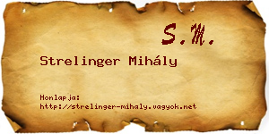 Strelinger Mihály névjegykártya